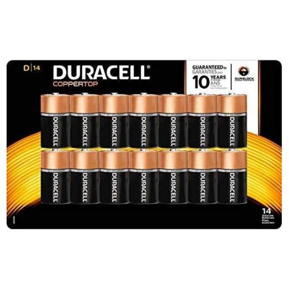 Duracell Coppertop Alkaline D Batteries, 14 Count - Picture 1 of 1